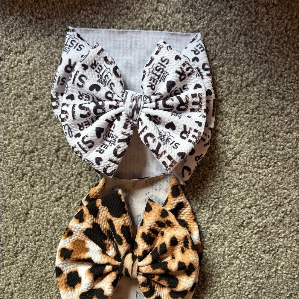 Stylish Kids Bow Headband Set - Black and Brown